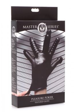 Текстурированная перчатка для стимуляции Master Series, черная, One Size