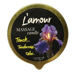 Массажная свеча L'amour Iris Amber Milk золотая, 70 мл