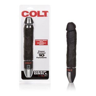 Реалистичный многоскоростной вибратор COLT Deep Drill для простаты и точки G, черный