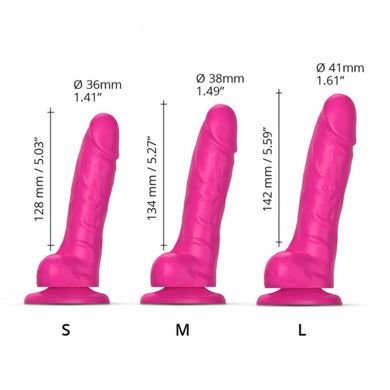 Фаллоимитатор реалистичный размер M Strap-On-Me на присоске, розовый, 13.4 х 3.8 см