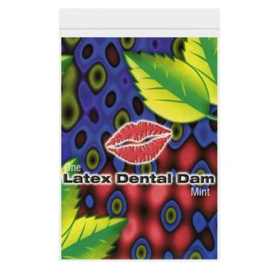 Серветка для орального сексу One Mint Latex Dental Dams зі смаком м'яти, 1 шт.