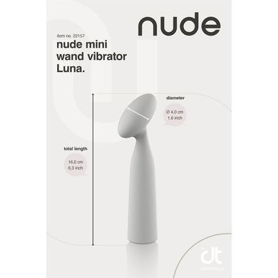Точечный вибратор в форме мини-микрофона NUDE LUNA, серый, 16,2 см