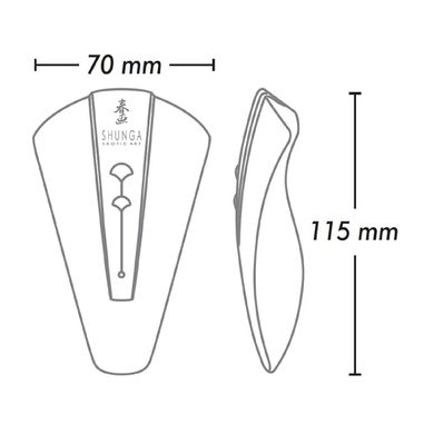 Вібратор для клітора Shunga Obi малиновий, 11.5 см x 7 см