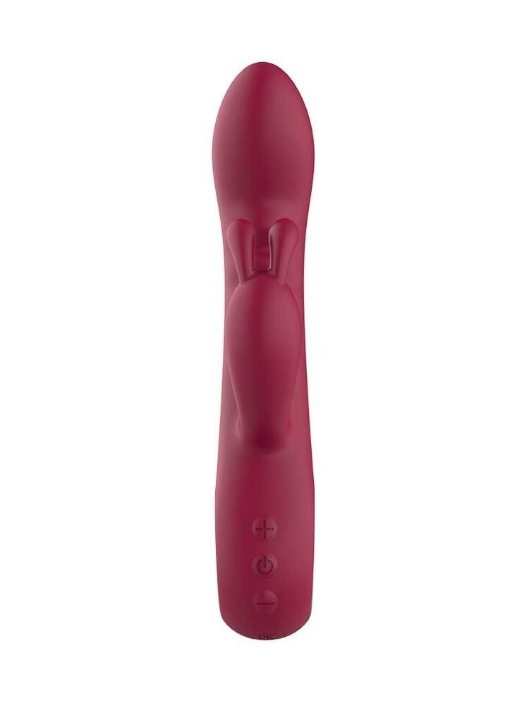 Вибратор кролик рельефный Dream Toys Glam Rabbit Vibe, красный