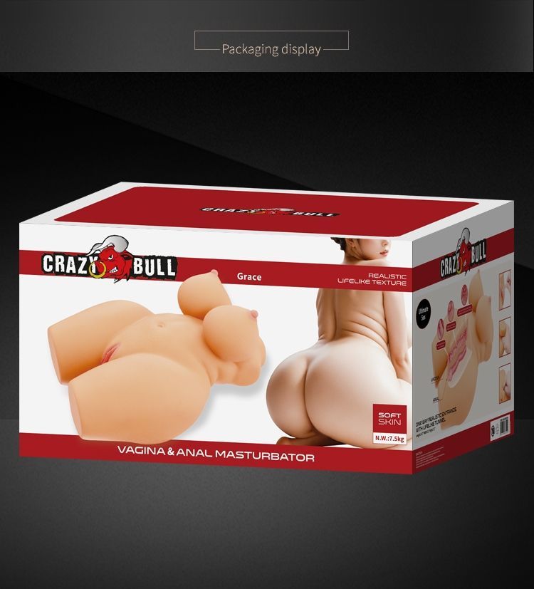 Мастурбатор-торс CRAZY BULL Grace, реалістичний, 37.5 х 24 см