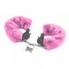 Наручники металлические Roomfun с толстым розовым мехом FURRY CuffS