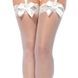 Панчохи з мереживним верхом білі Leg Avenue Sheer Thigh Highs Lace Top O/S
