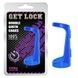 Эрекционное&nbsp;кольцо&nbsp;Chisa Get&nbsp;Lock&nbsp;Double&nbsp;Girth&nbsp;Cages с двумя креплениями, синее