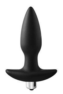 Анальная пробка Dreamtoys FantASSstic с вибропулей, черная