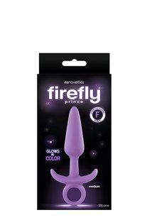 Анальна пробка світиться NS Novelties FIREFLY PRINCE MEDIUM PURPLE