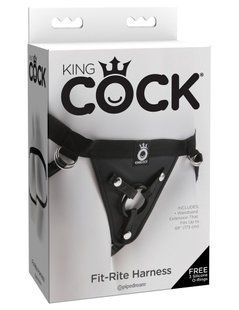 Трусики для страпона Pipedream King Cock кільцеве кріплення, колір чорний