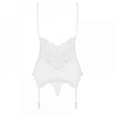 Корсет Obsessive 810-COR-2 corset & thong white S/M