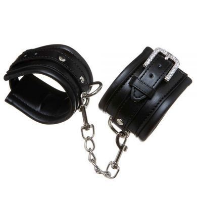 Наручники з ущільнювачем Luxury Fetish Rivet and Style BLACK