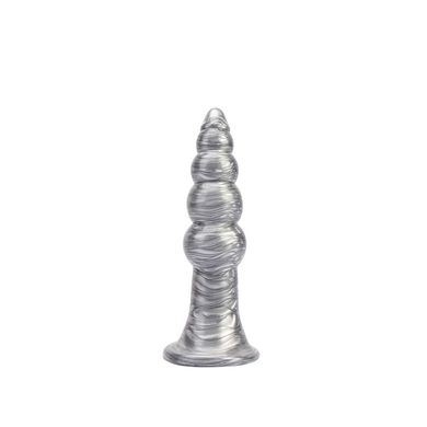 Анальная пробка на присоске S Chisa Colt Bisley серебряная, 10.5 см х 2.8 см