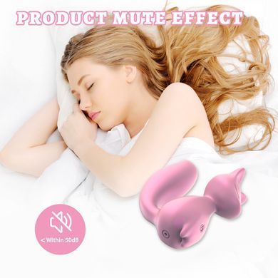 Міні-вібратор кліторальний Every Night Toys Doris у формі лисиці світло-рожевий, 10 режимів вібрації
