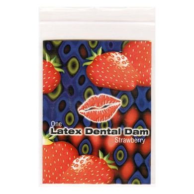 Серветка для орального сексу One Strawberry Latex Dental Dams зі смаком полуниці, 1 шт.