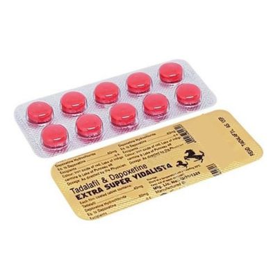 Таблетки для потенции Super Vidalista (Сиалис + Дапоксетин) (цена за пластину 10 таблеток)
