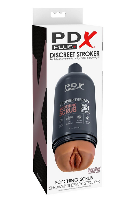 Мастурбатор у колбі Pipedream PDX Plus Shower Therapy чорний, 28.5 см