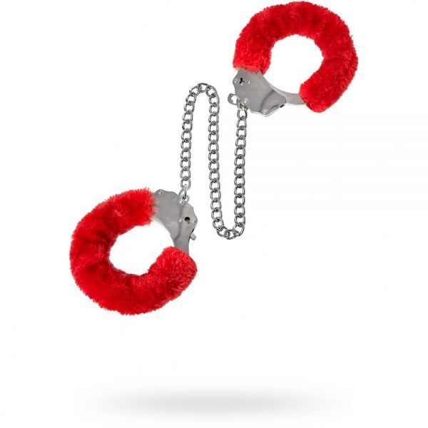 Поножи DS Fetish Metal Ankle Cuffs, красный
