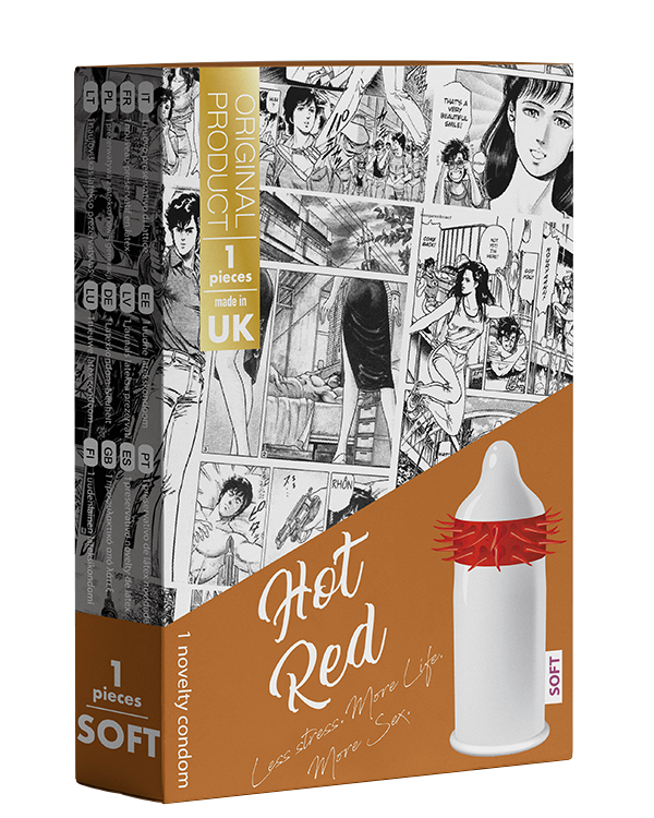 Презерватив із стимулюючими вусиками EGZO Hot Red латексний