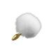 Анальная пробка в виде хвоста кролика Upko Rabbit Fur Bunny Tail Small Butt Plug из кроличьего меха