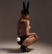 Анальная пробка в виде хвоста кролика Upko Rabbit Fur Bunny Tail Small Butt Plug из кроличьего меха
