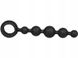 Анальная цепочка Joy Division Joyballs anal wave, силиконовая, черная, 17.5 см