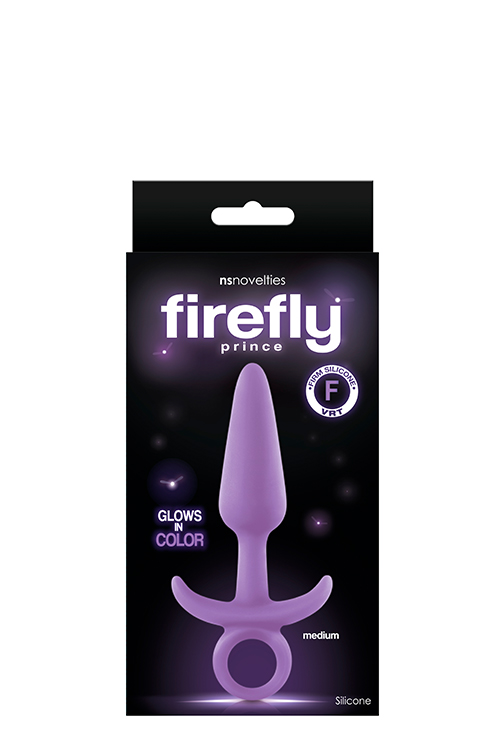 Анальна пробка світиться NS Novelties FIREFLY PRINCE MEDIUM PURPLE