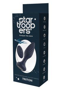 Вібруюча анальна пробка Dream Toys Startroopers Triton з пультом керування, чорна