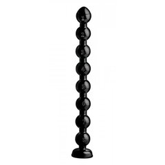 AF615 Анальные шарики гигантские XR Brands, черные, 50х5 см