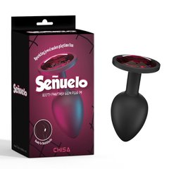 Анальная пробка силикон с камнем Chisa Booty Fantasy Gem Plug M-Senuelo размер M