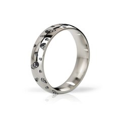 Эрекционное кольцо полированное с гравировкой Mystim His Ringness Earl, 51 мм