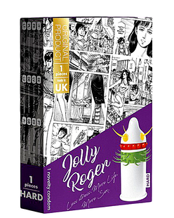 Презерватив зі стимулюючими вусиками та пухирцями EGZO Jolly Roger латексний