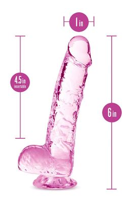 Фаллоимитатор реалистичный на присоске Blush Naturally Yours розовый, 15.2 х 2.5 см
