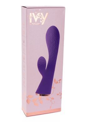 Вібратор із кліторальним відростком Toy Joy IVY фіолетовий