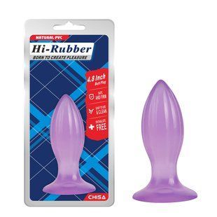 Анальна пробка гелева Chisa Hi-Rubber фіолетова