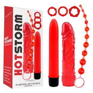Набор&nbsp;секс-девайсов Chisa Hotstorm Flirting of Couple, 6 предметов, красный