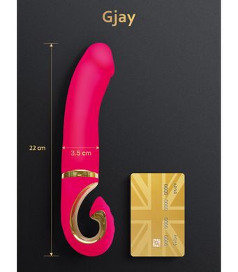 Вібратор нереалістичний Gjay Gvibe, рожевий, 22 см х 3.7 см