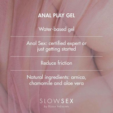 Гель для анальної стимуляції на водній основі ANAL PLAY Slow Sex by Bijoux Indiscrets, 30 мл