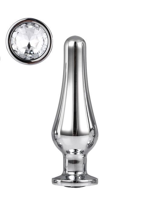 DT21824 анальна пробка конічної форми Dream Toys GLEAMING LOVE SILVER PLEASURE PLUG M