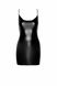 Платье винил, F307 Noir Handmade Mirage, с дорожкой страз по спине, черное, размер М