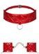 Набор из ошейника и наручников Obsessive Hunteria cuff & chocker O/S