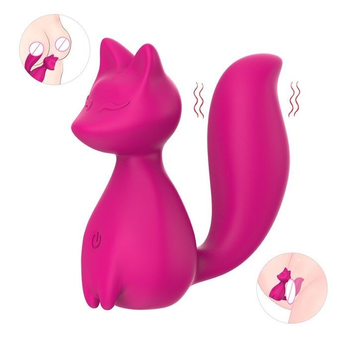 Мини-вибратор клиторальный Every Night Toys Doris в форме лисы розовый, 10 режимов вибрации