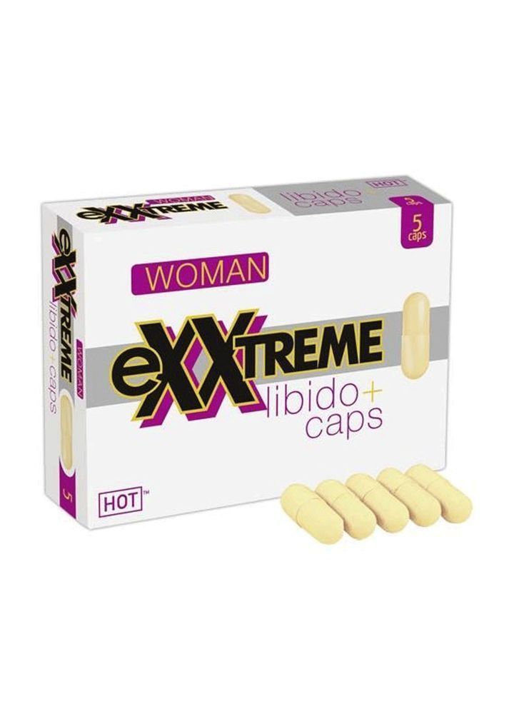 Капсулы для повышения либидо для женщин Hot eXXtreme, (цена за 5 капсул в упаковке)