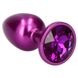 Анальна пробка фіолетова Purple Teardro