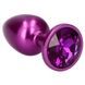 Анальна пробка фіолетова Purple Teardro