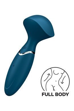 Универсальный компактный мощный массажер Satisfyer Mini Wand-er синий