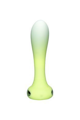 Универсальный вибратор с подсветкой Every Night Toys для точки G или P, зеленый градиент