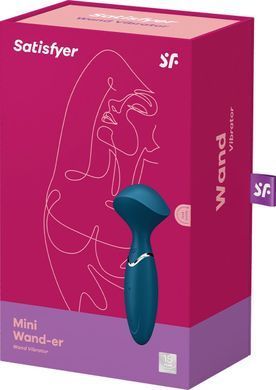 Универсальный компактный мощный массажер Satisfyer Mini Wand-er синий