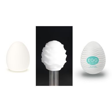Мастурбатор-яйцо с рельефом XHN Egg Easy Ona-Cap, белый, 52 &times; 68 мм